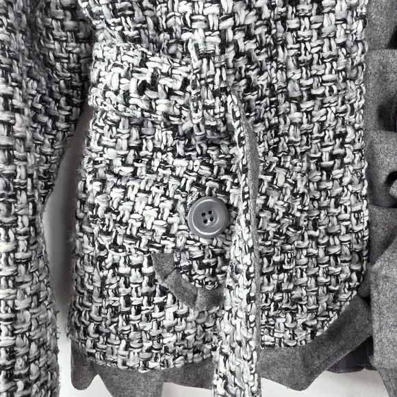 Oleg Cassini Couture Tweed Jacket Wool Blend L - Picture 3 of 7